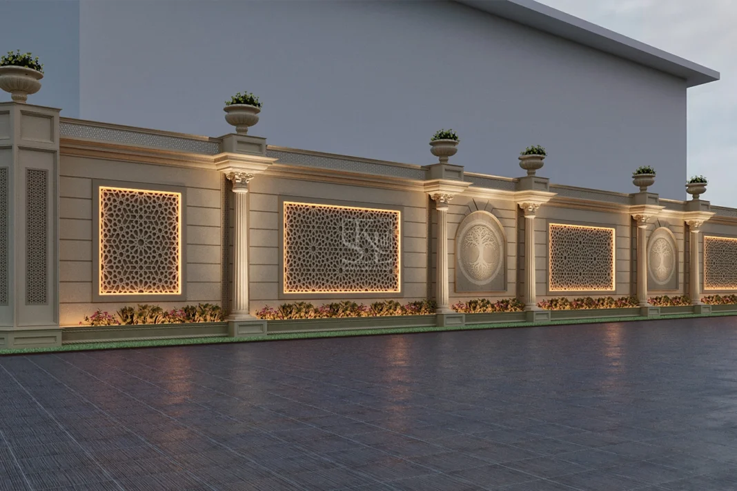 Boundary wall Designs from stone art by skl