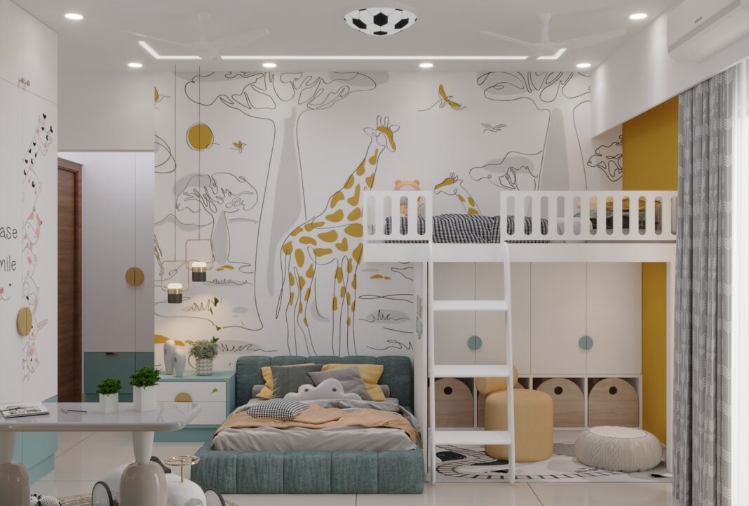 modern kids bedroom interior design in bangalore