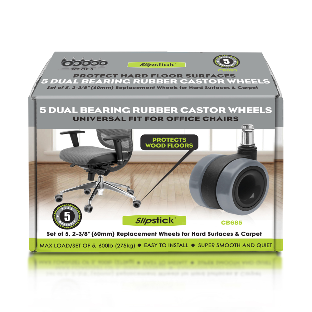 Dual Bearing Rubber Castor Wheels